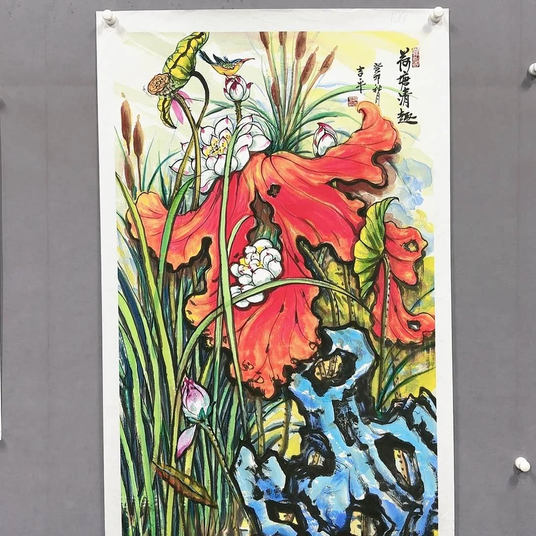 绘画国画纯手绘作品请放心去藏