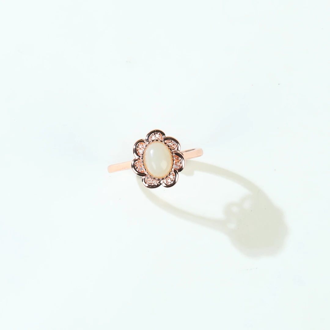 【麦子家族新人福利】天然和田玉戒指可调节精美礼物精致TF076