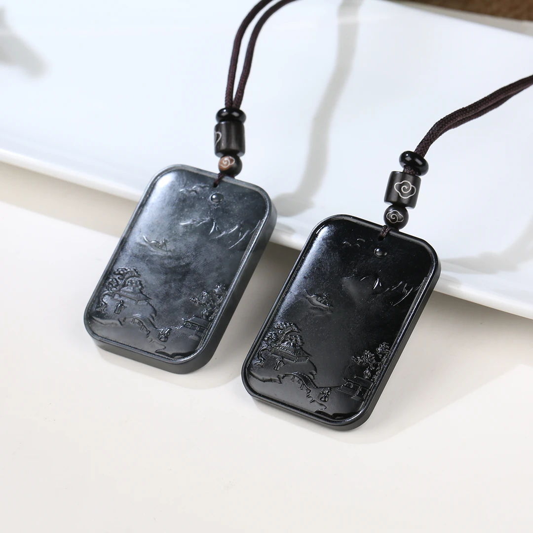 【麦子家族618大促】天然和田挂件吊坠山水牌多样性发1 PDZ076