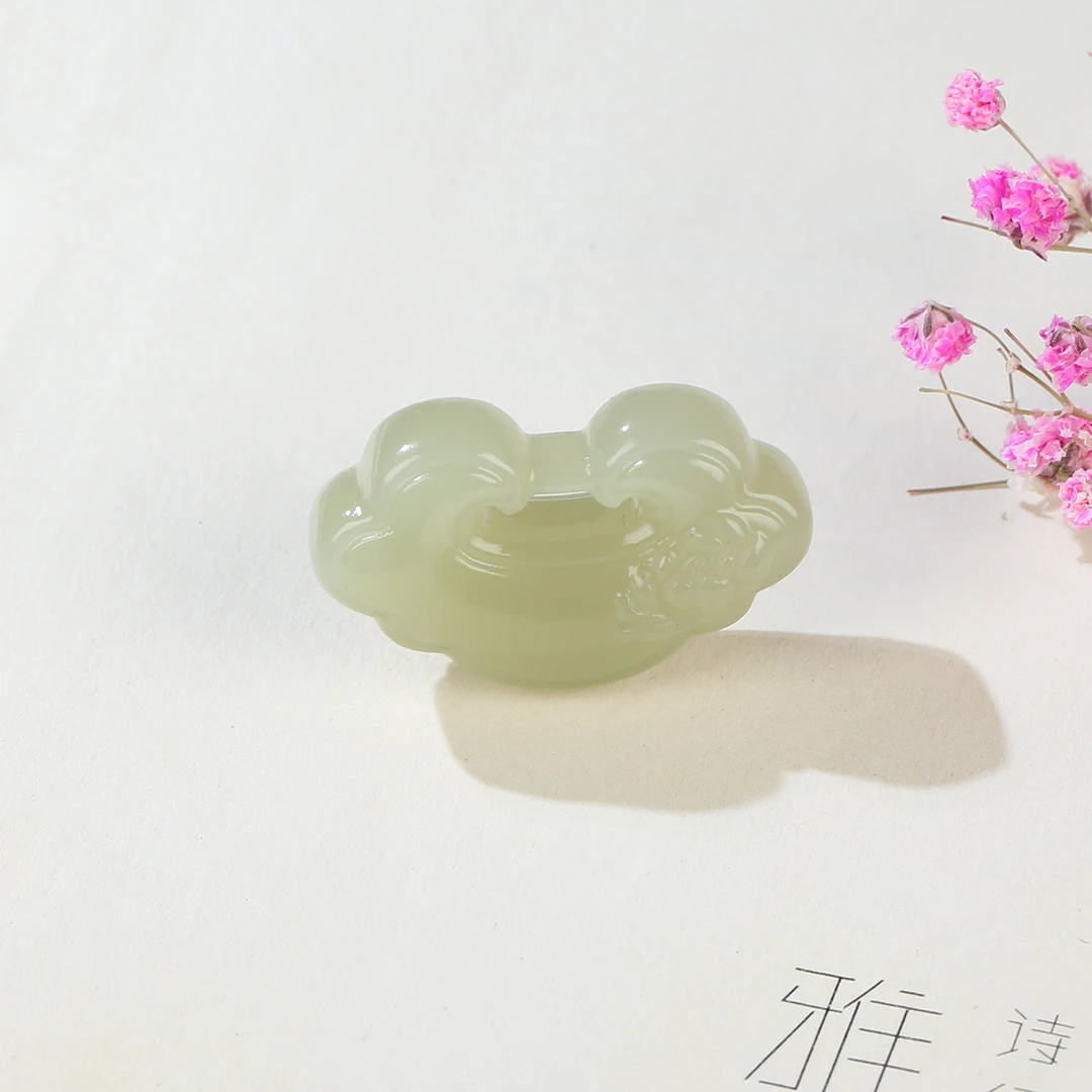 【麦子家族618大促】天然和田玉挂件吊坠如意锁玉坠女BDZ343