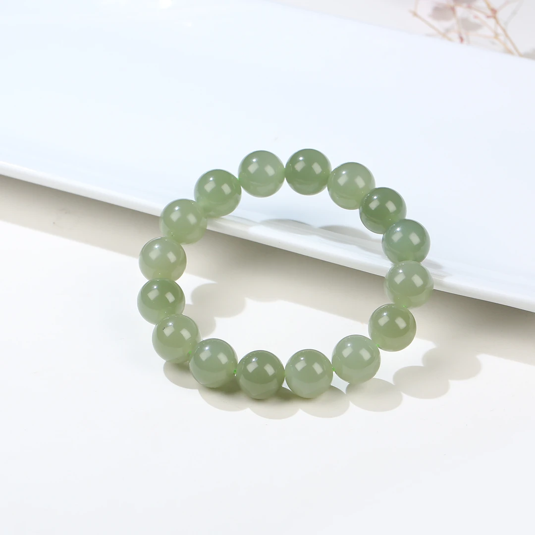 【麦子家族618大促】天然和田玉手串11-12圆珠串百搭SC595-1