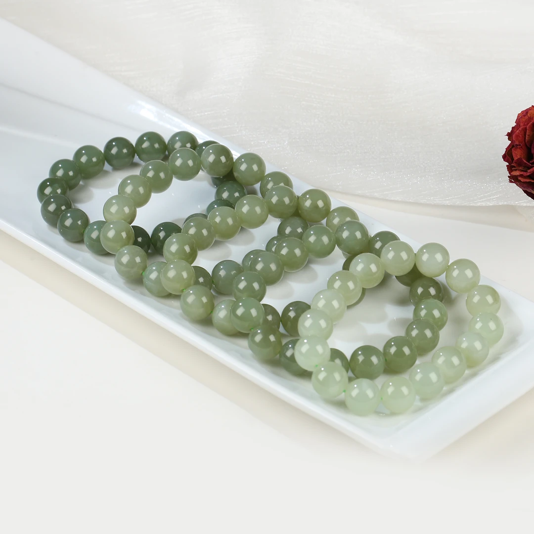 【麦子家族618大促】天然和田玉手串卡11-12多样性发一SC583-2