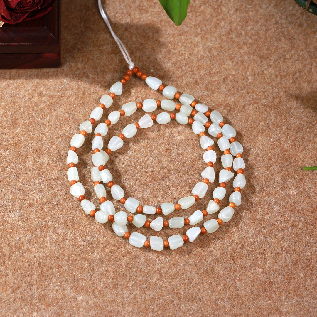 【麦子家族春季特惠L】天然和田玉老料随形项链精致百搭女XL161