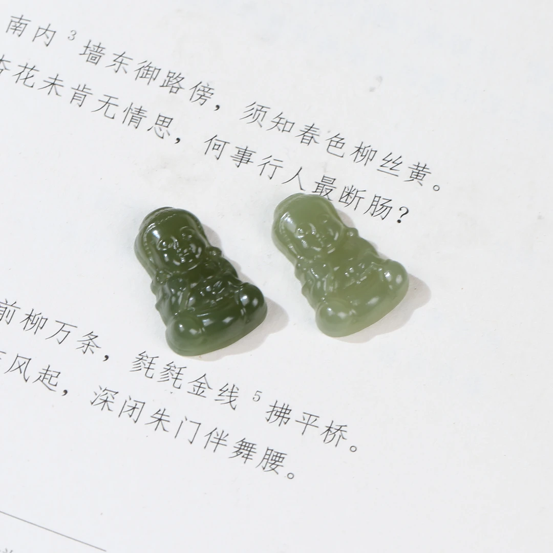 HW【麦子家族】天然和田玉吊坠宝宝佛多样性发1 DZ251