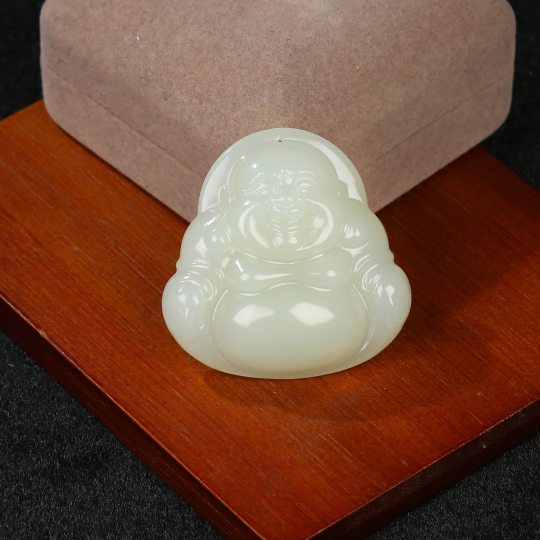 HW【麦子家族】天然和田玉挂件吊坠佛公高品精雕百搭G0857