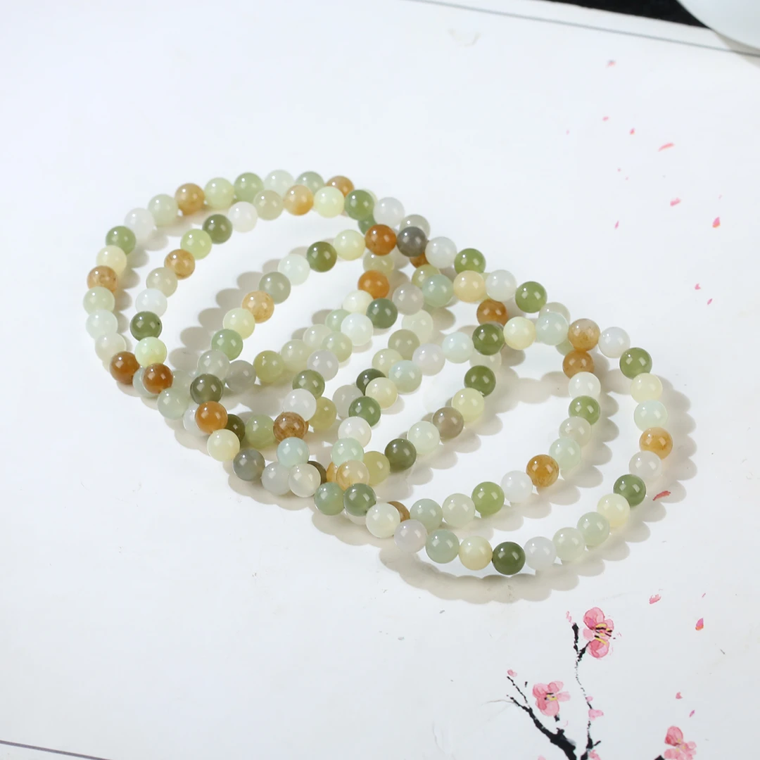 HW【麦子家族618大促】天然和田玉多宝手串5-6圆多样性发1 SC651