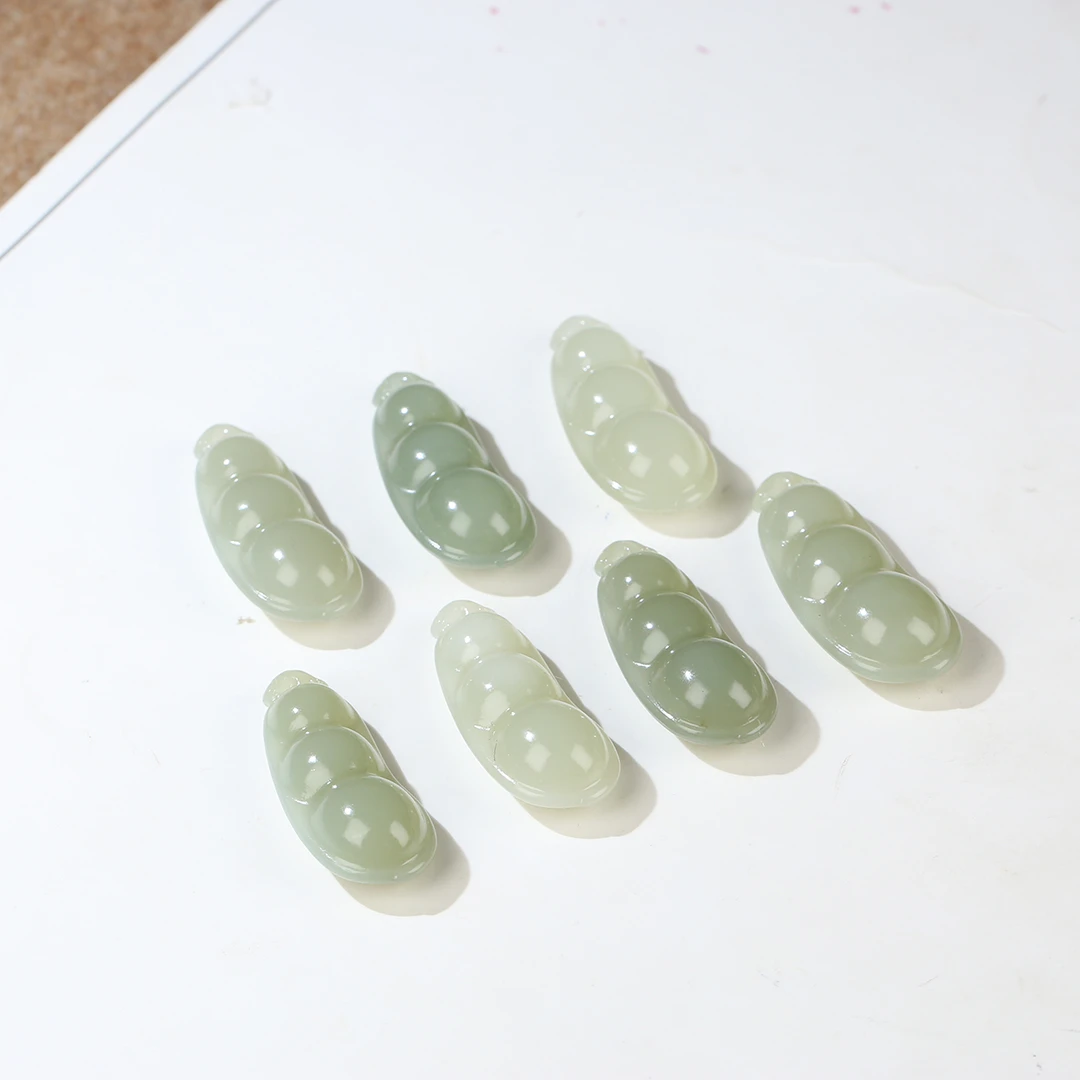 【麦子家族618大促】天然和田玉挂件吊坠福豆礼物女BDZ341-1