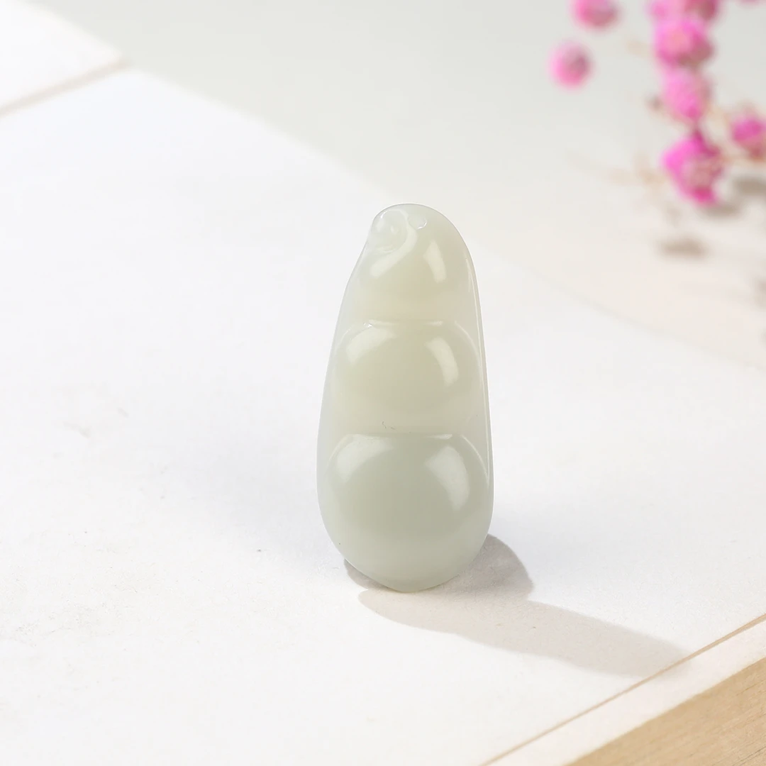 【麦子家族618大促】天然和田玉挂件吊坠福豆女DZ318-S