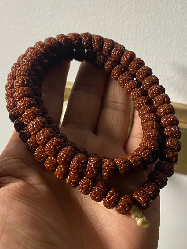 8.5mm纯血一代盘龙小金刚菩提长串108颗脖挂 牛津红高密