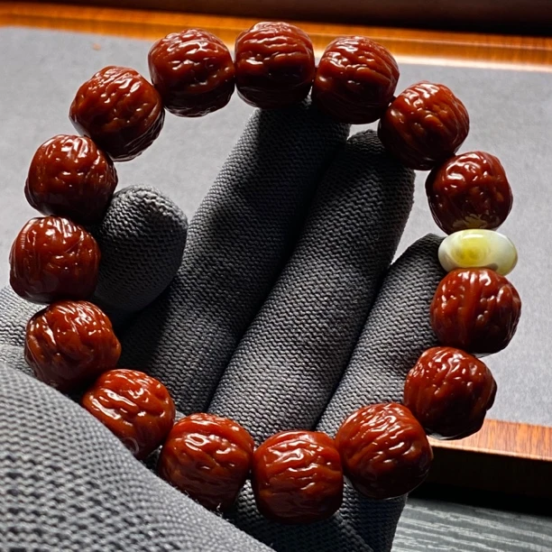 教科书版玉华精工蛤蟆头猴头 尺寸15mm颜色红润 蟾形稳重一步到位