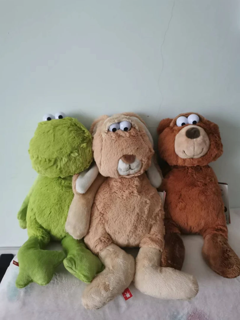 sigik玩偶大眼系列大眼兔公仔变脸表情熊毛绒玩具青蛙公仔34cm