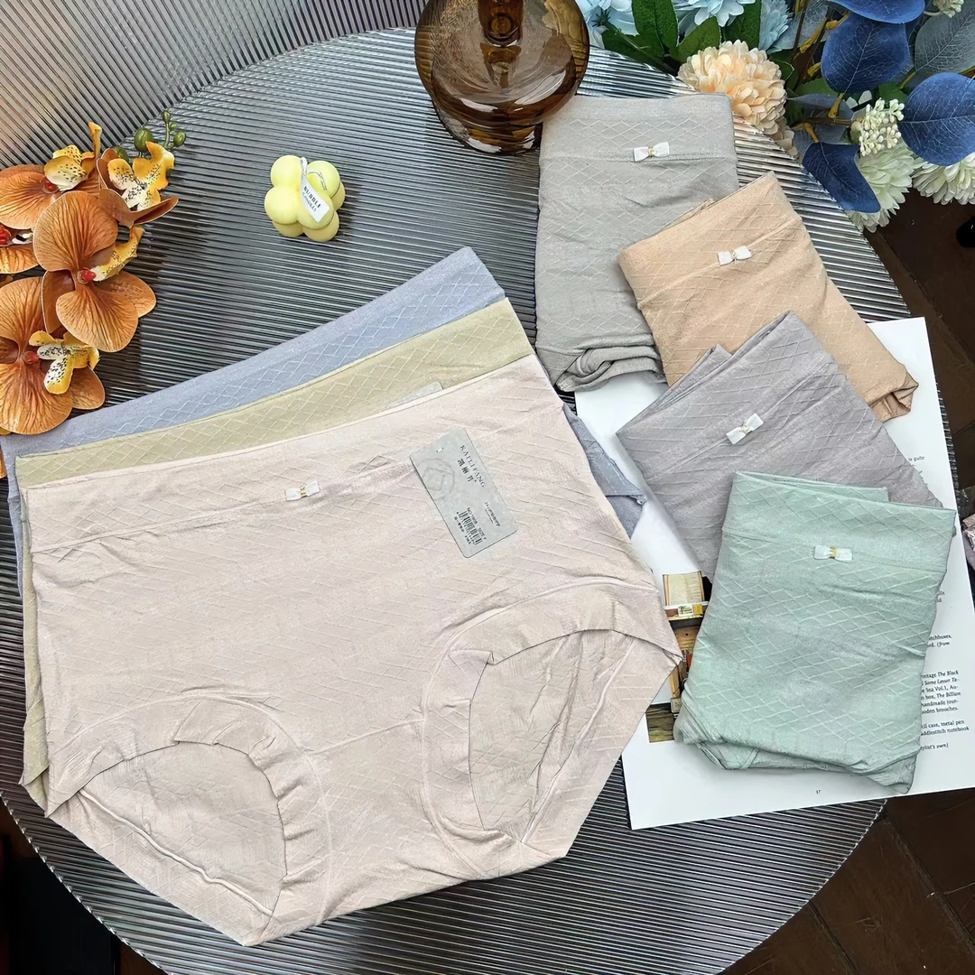 3条装【125-160斤】中高腰大码内短裤女士内裤简约轻奢不起球透气