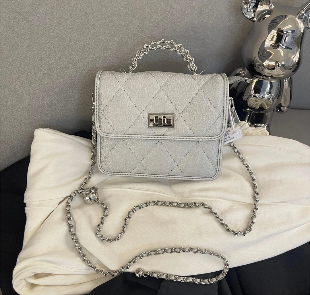 【丝光牛皮小方糖】小D家丝绒牛皮小香风时尚百搭洋气ins小包包女士