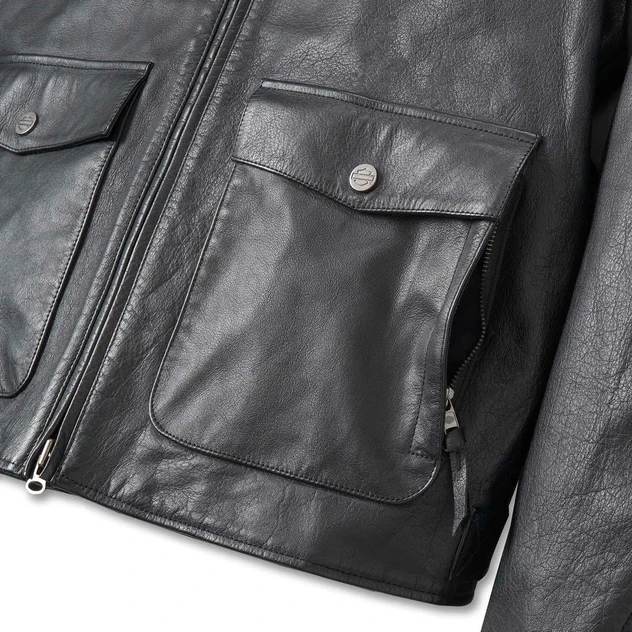哈雷男士皮衣98022-23VM