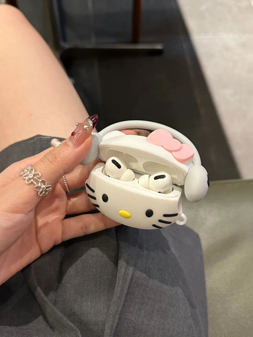 【快乐】HelloKitty猫适用AirPods苹果无线耳机套1/2/pro硅胶保护壳