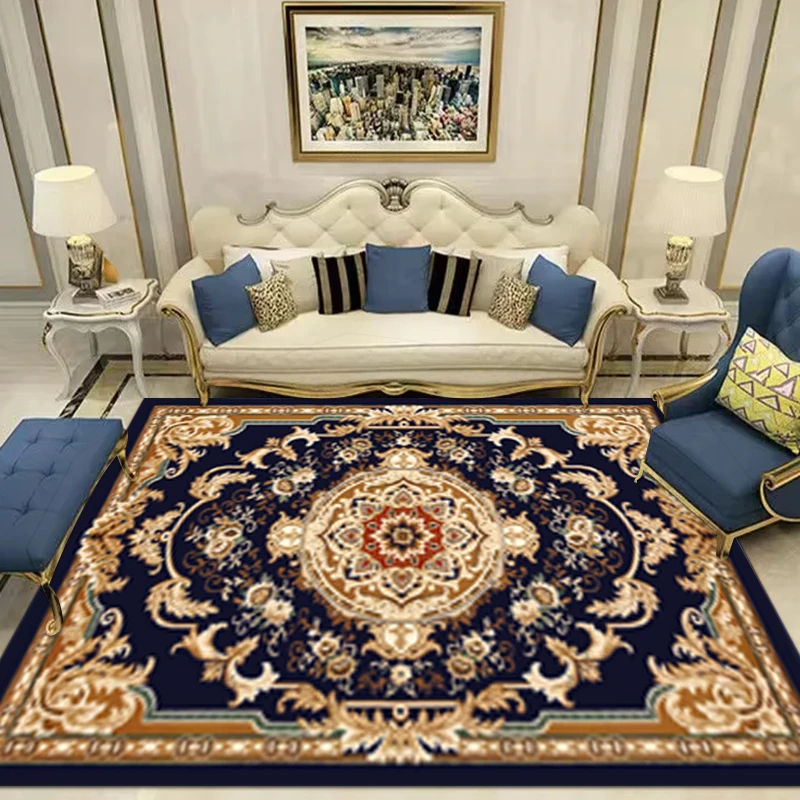 PS【黑睡莲】180x260欧式家用大面积地毯卧室客厅茶几垫地毯防滑