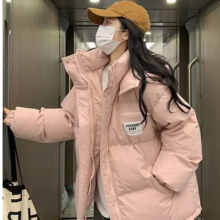 2024新款韩版棉衣女长款宽松学生保暖羽绒棉服加厚棉袄187