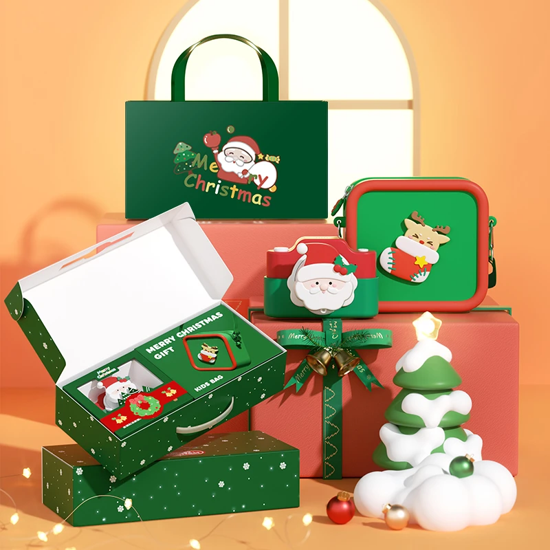 GEEKPAPA C2儿童数码照相机圣诞款 迷你学生党ccd新年礼物充电