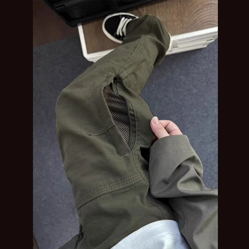 军绿色美式机能休闲裤女款工装裤子户外防风百搭vibe徒步登山裤潮