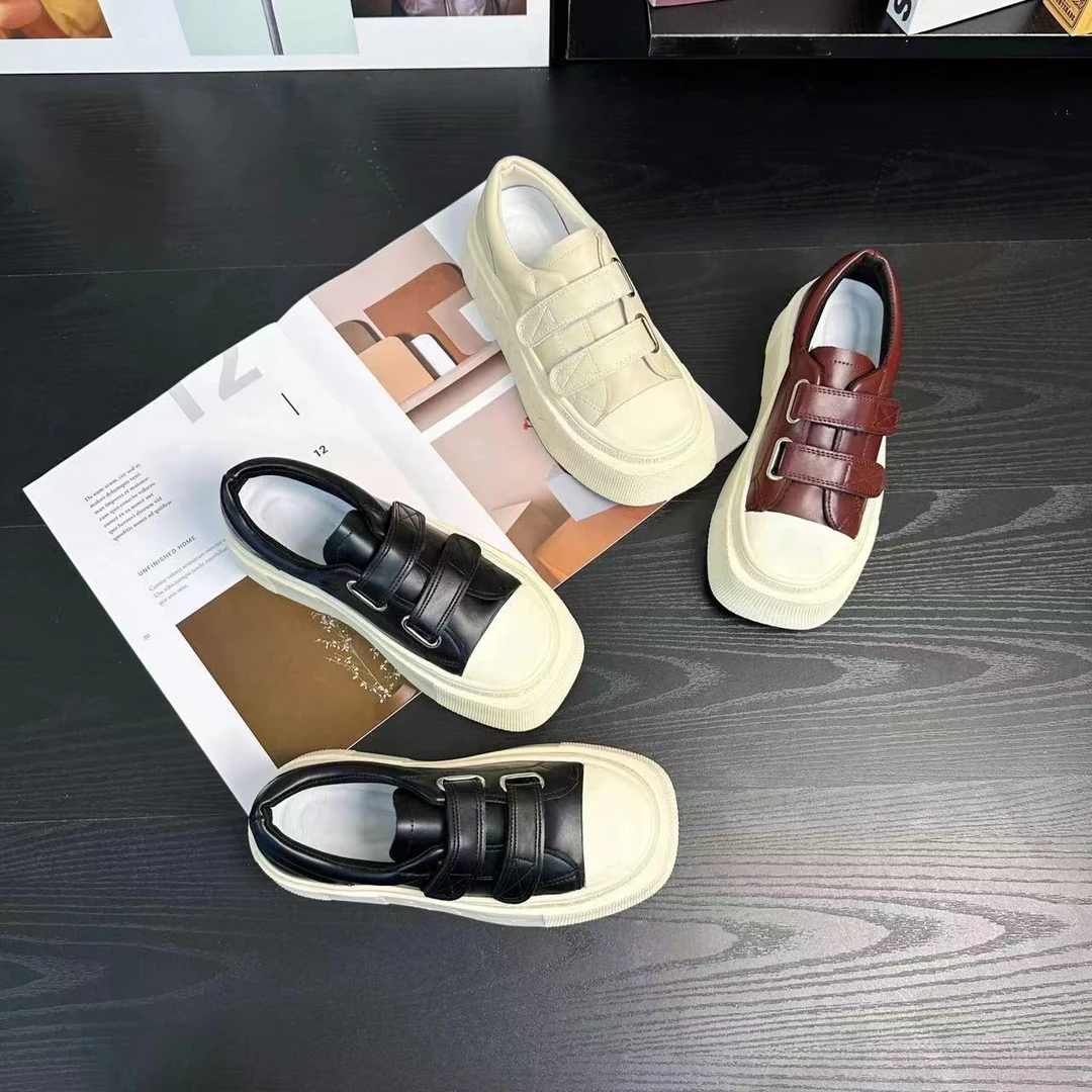 秋季新款魔术贴增高厚底休闲鞋时尚女鞋