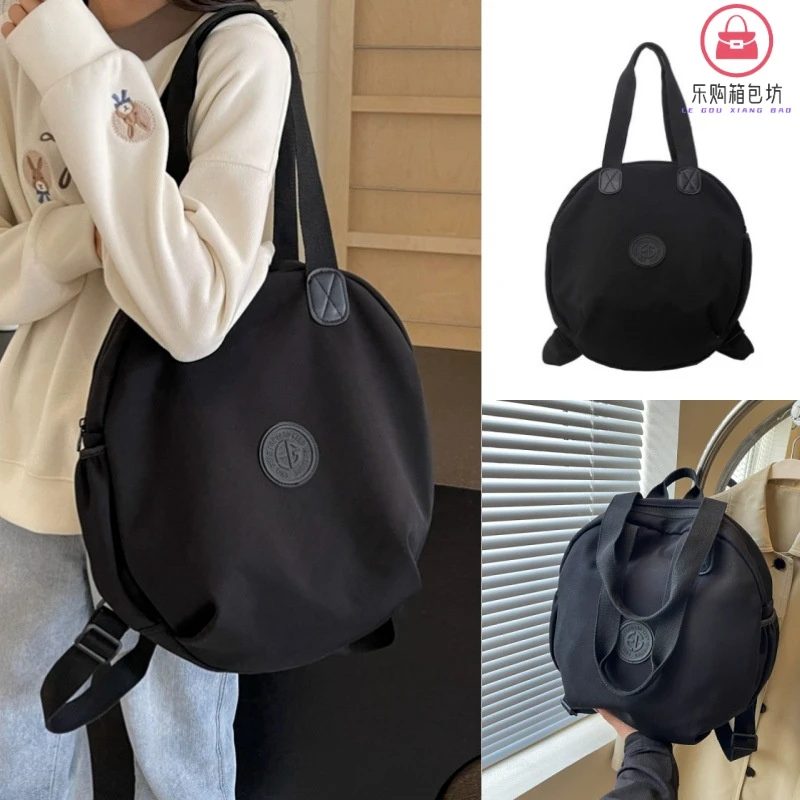 时尚百搭双肩包女ins高级质感手提包休闲手拎包潮轻便学生双肩包