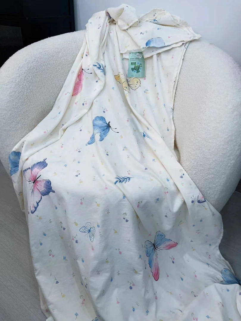 200*230cm竹纤维水洗棉床单（彩蝶）