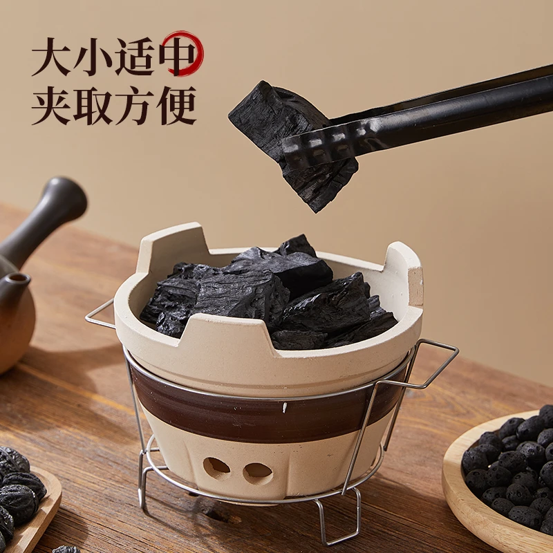 围炉煮茶炭火炉专用炭果木橄榄碳核桃龙眼炭块烤茶煮茶碳室内家用