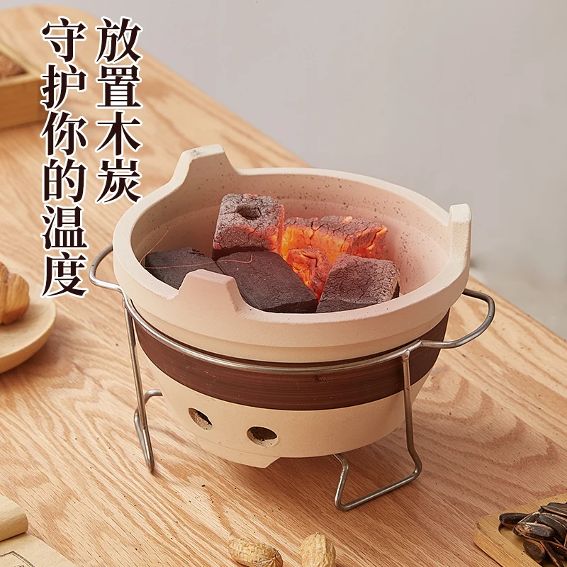 户外木炭烧烤碳明火围炉煮茶壶侧把罐罐壶家用室内烤奶茶冲泡茶器