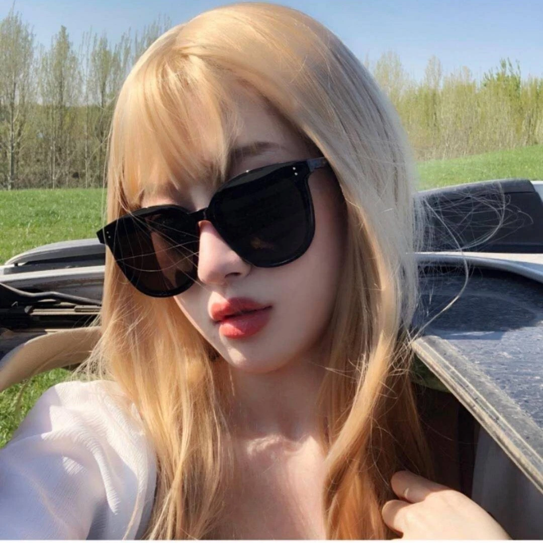 gm墨镜女韩版潮高级感大框方圆脸显瘦偏光防晒太阳镜男款近视眼镜