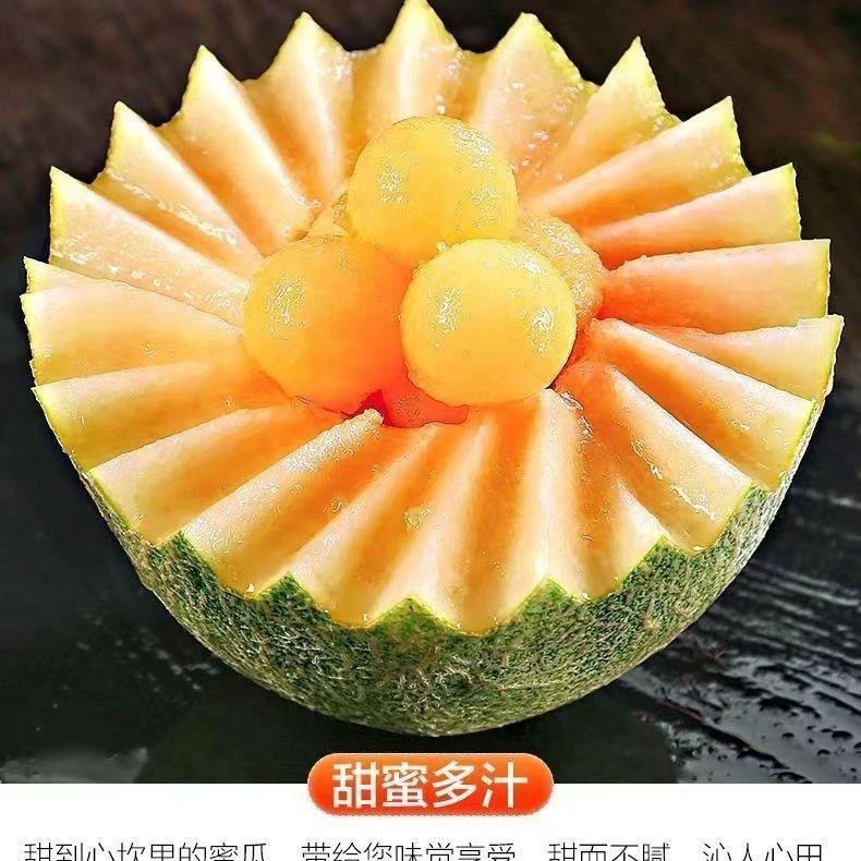 【甜蜜爆汁】正宗海南海沙地哈密瓜薄皮肉厚脆甜爽口多汁清甜晓蜜瓜
