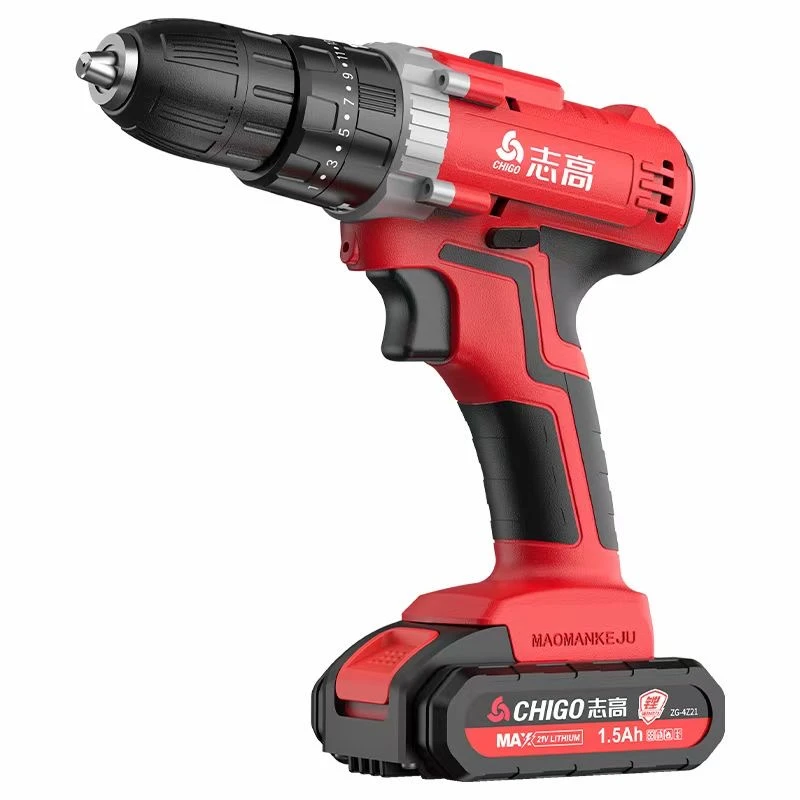 Chigo/志高【纯铜电机】电动工具强度三功能冲击锂电一电一充电钻