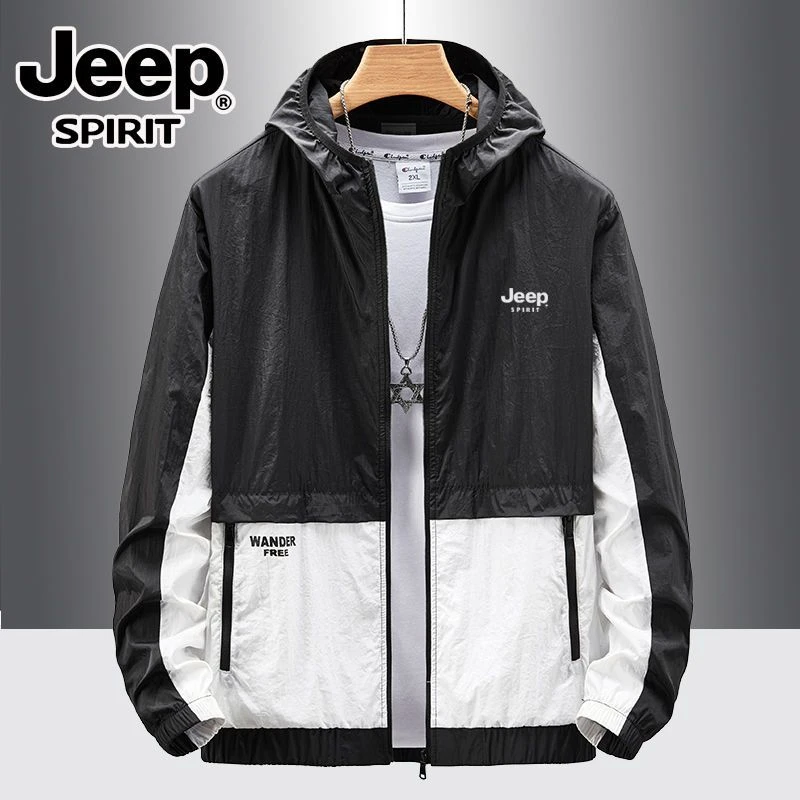 jeep吉普防晒衣男士夏季新款冰丝透气轻薄外套钓鱼速干户外防晒服
