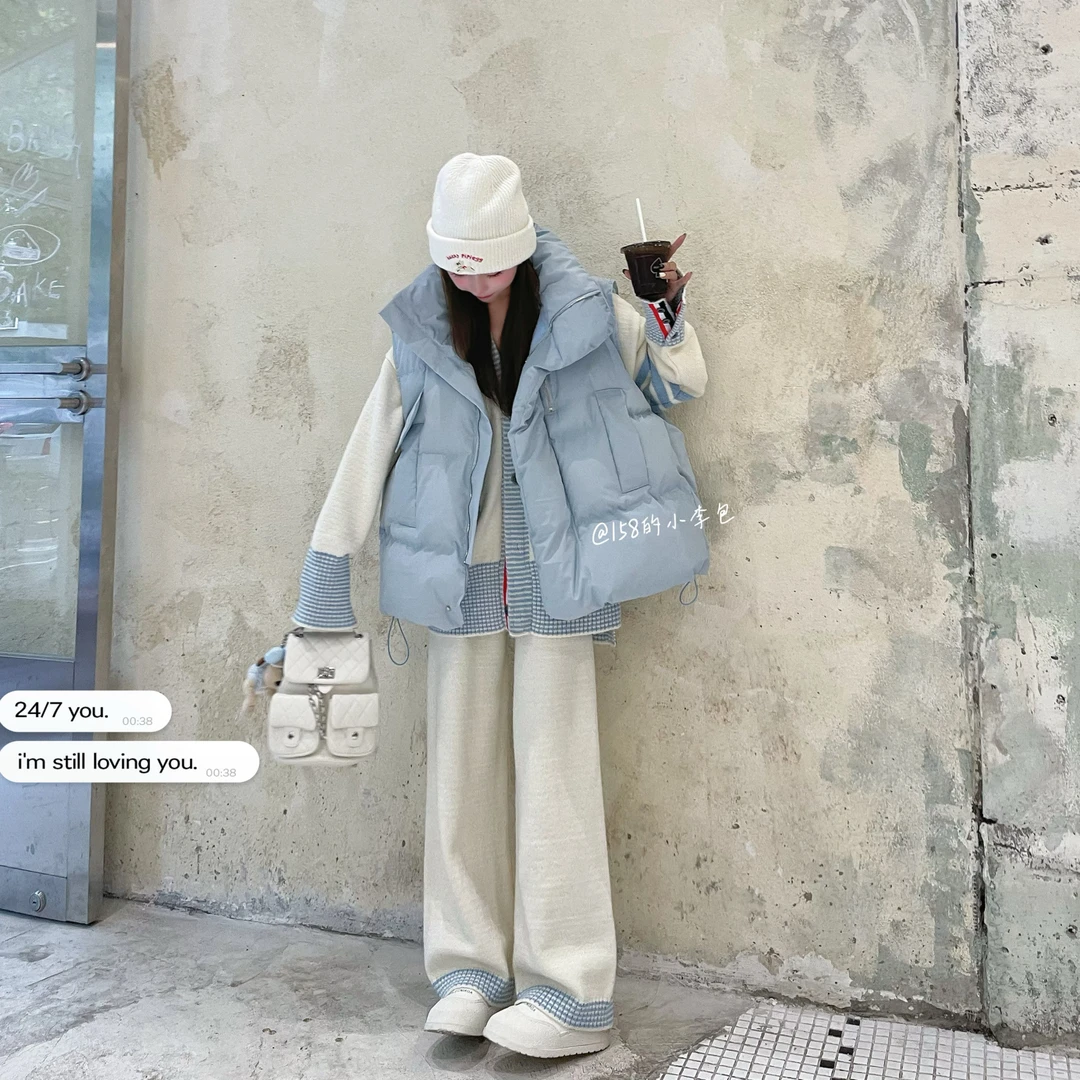 LIRUI【冬圆日舞曲】立领马甲女2025秋冬新款韩版温柔气质慵懒坎肩