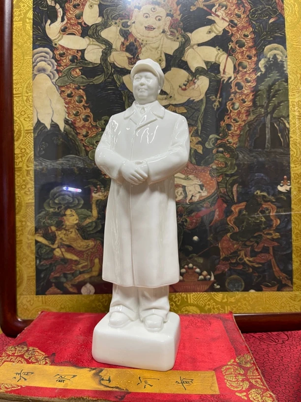 红藏摆件，库存瓷，老爷爷北戴河军帽