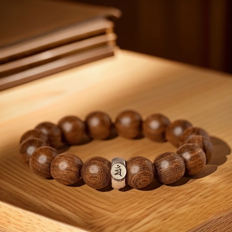 正宗金丝檀木手串十二生肖本命佛檀木佛珠文玩手链男女款情侣送礼