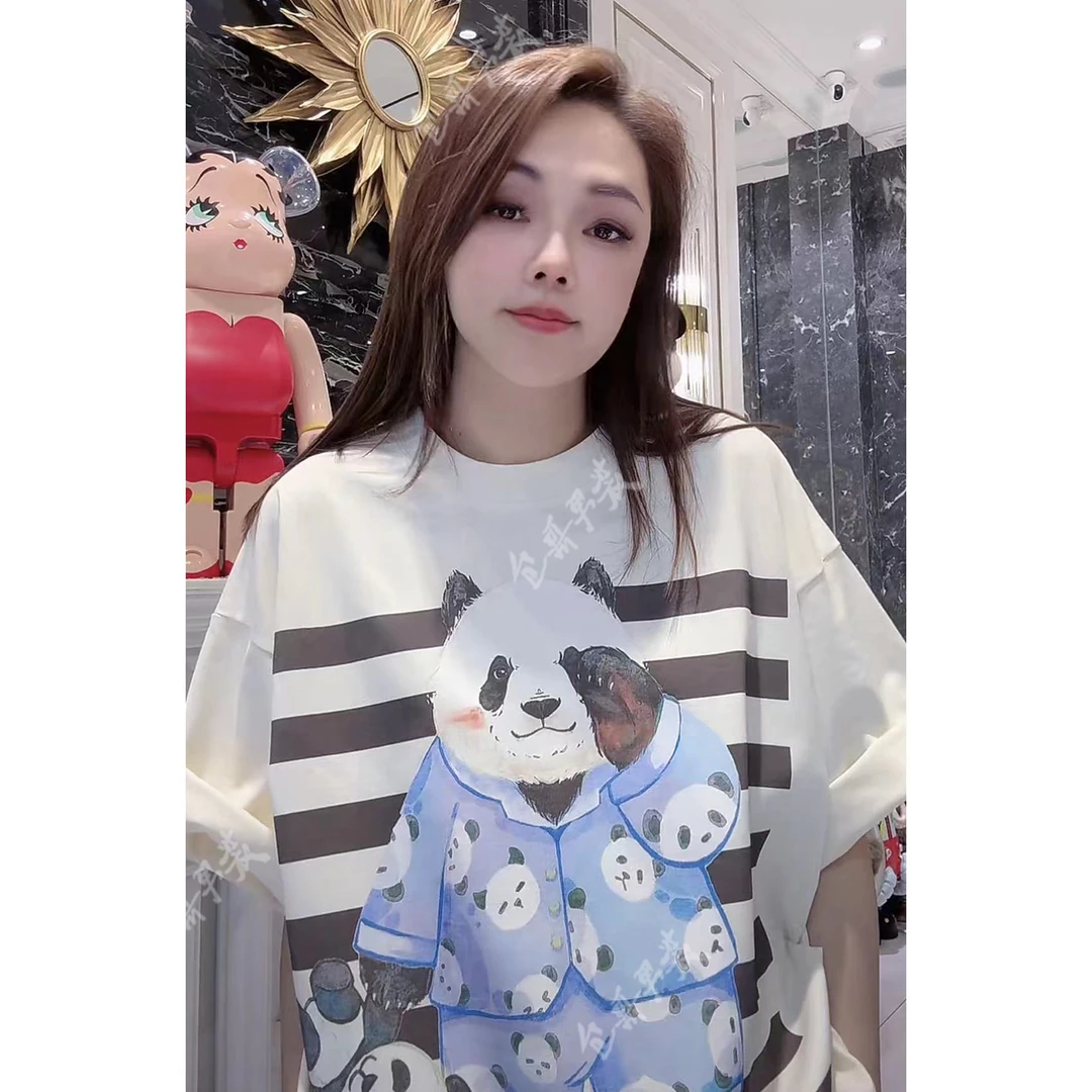包哥-超大版【熊猫】134百搭小众个性ins设计感男休闲夏情侣半袖
