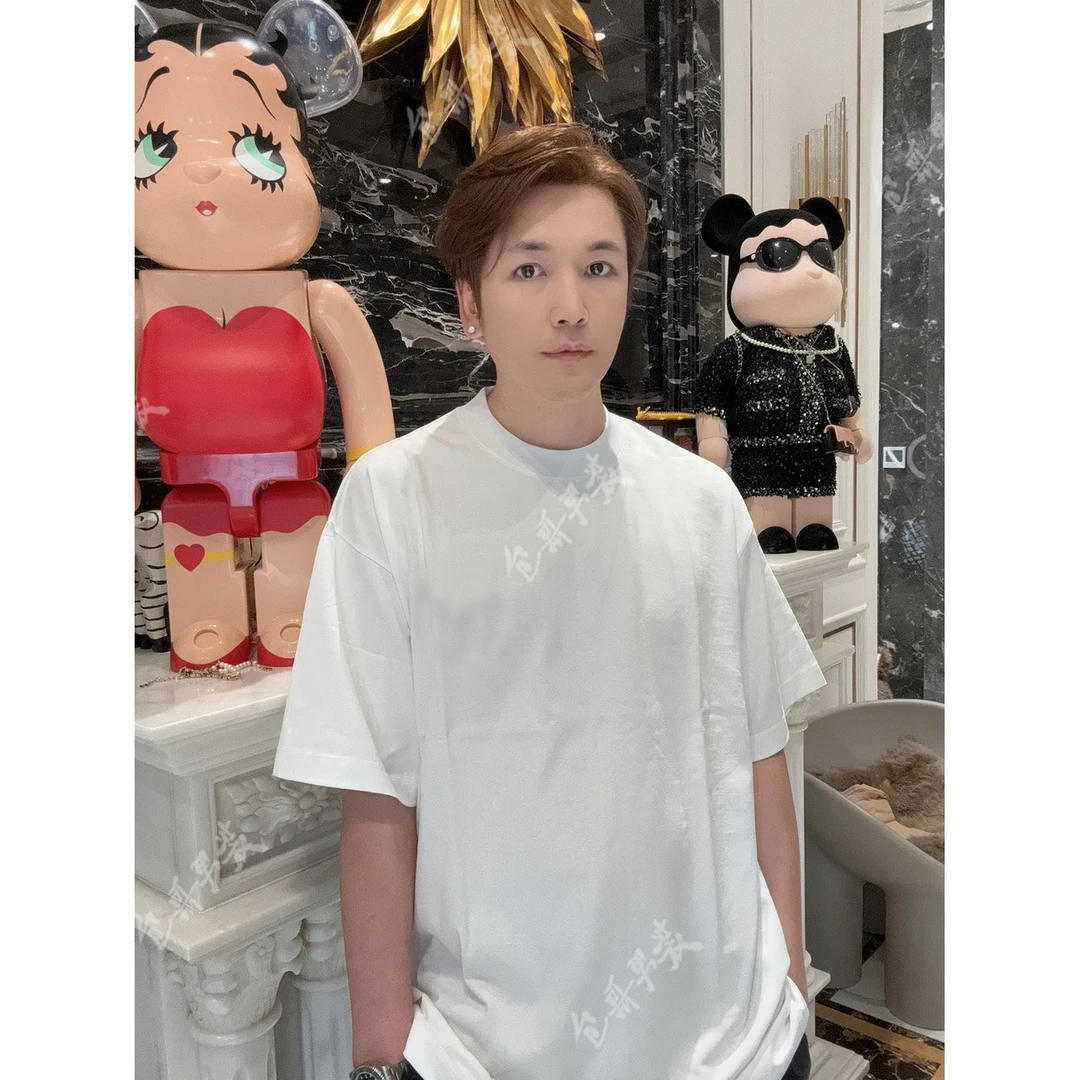 包哥-超大版【157灌蓝】男士休闲夏夏圆领运动印花简约情侣半袖