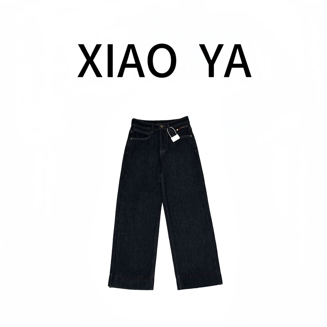 5113冬季新款百搭小个子加厚复合绒阔腿裤 裤长95