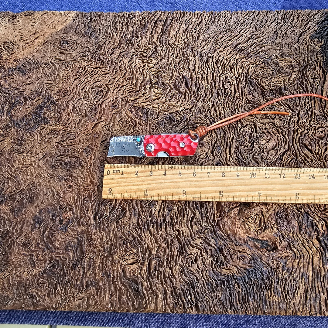 红豆大马士革迷你小刀