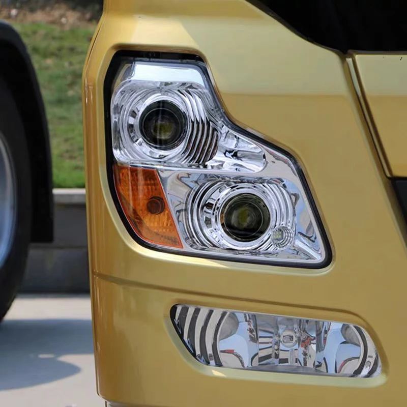 适用于东风天龙前大灯总成LED改装超亮双透镜大力神前组合灯原厂