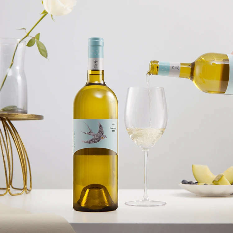 如燕如燕酒庄霞多丽白葡萄酒金奖浓郁品牌果香珍藏清爽精品送礼