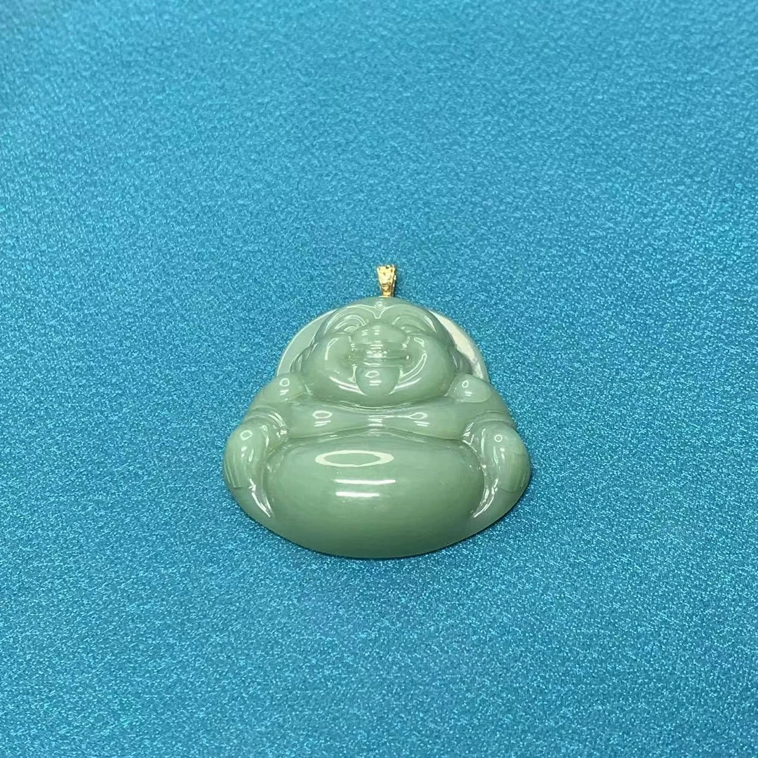 和田玉佛公  18k金扣头 、山东官方库出、000089#