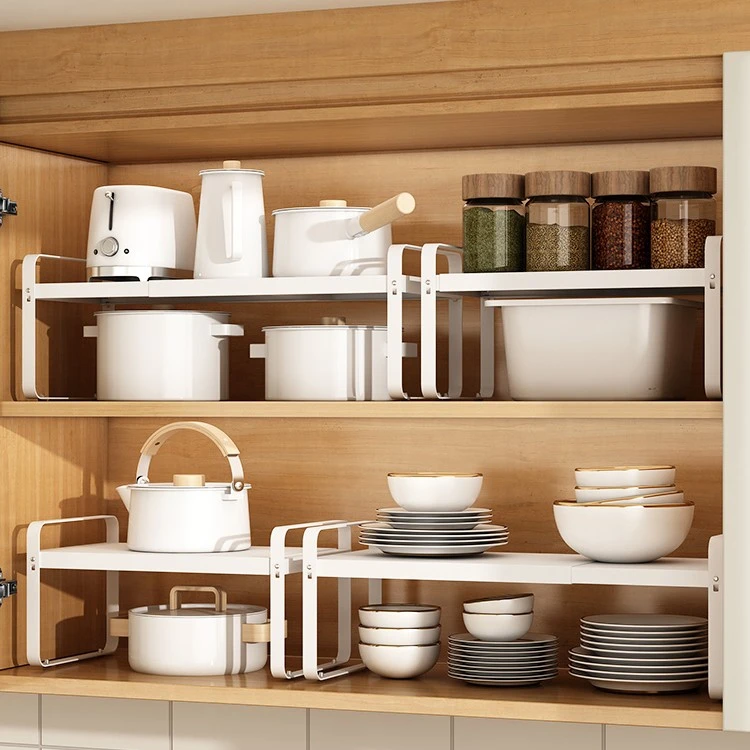 美拉多啦橱柜内分层置物架分隔下水槽可伸缩放锅调味料架储物收纳