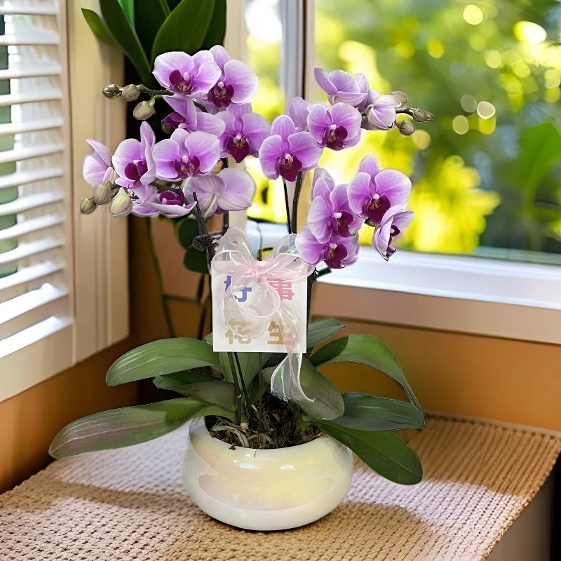 蝴蝶兰【绝代双骄】 花期长好养耐养 带盆栽好