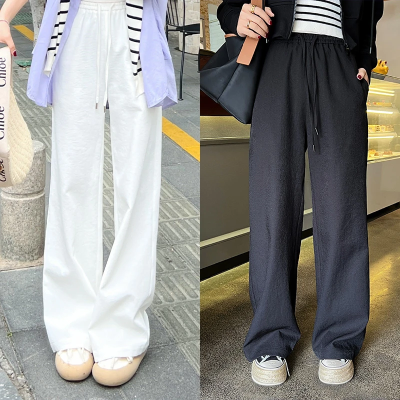 【现货】美洋MEIYANG 半永久休闲裤 日本小众面料高腰直筒阔腿裤