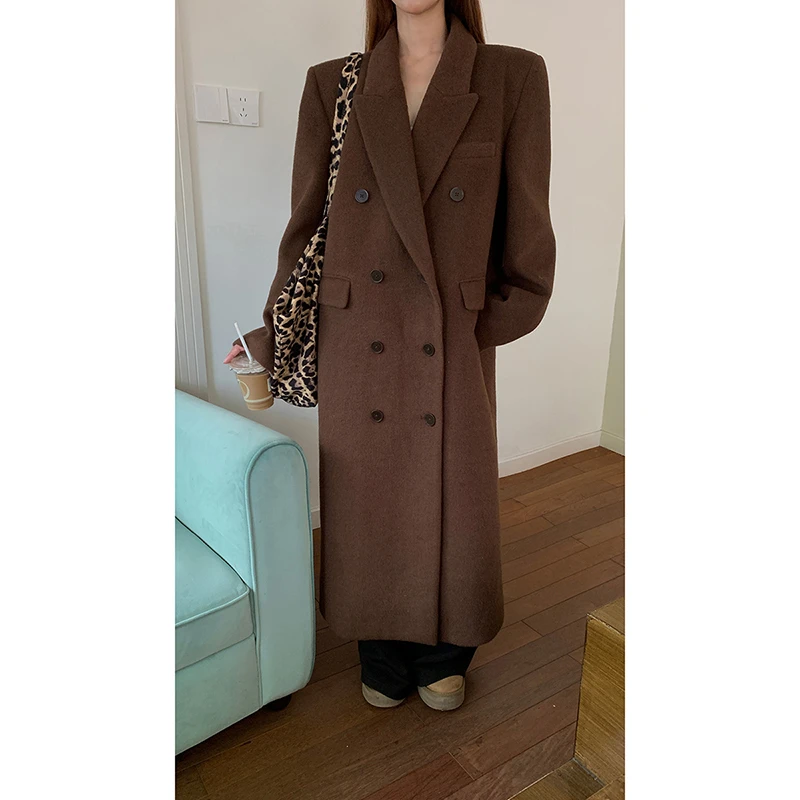 【图书馆外套】冬季韩系宽松高级感HC毛呢外套244X3056#