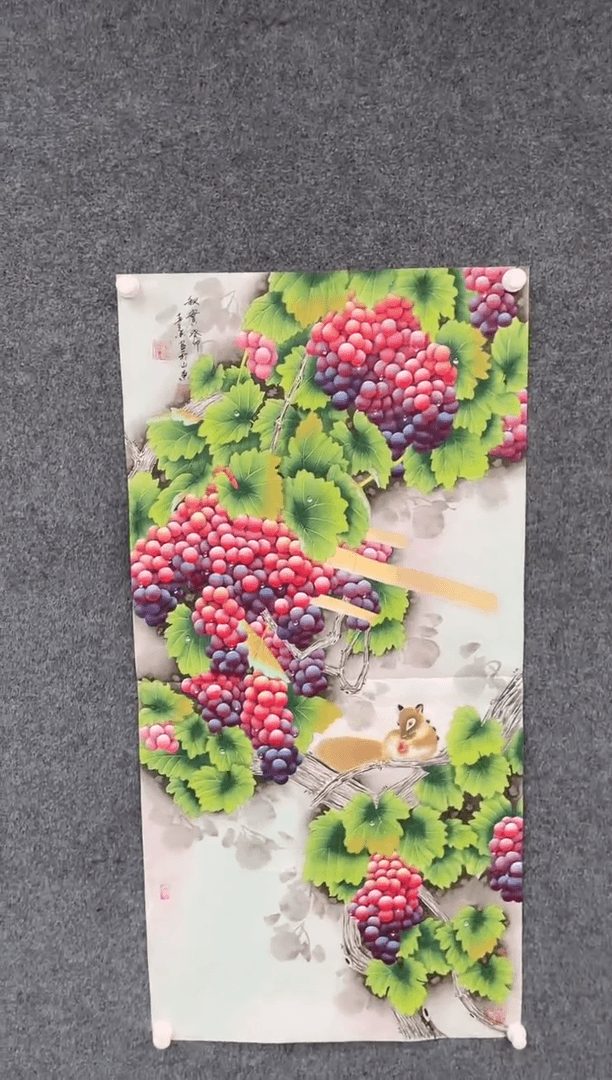 【闪购商品】绘画12.27-802HCX四尺竖葡萄37