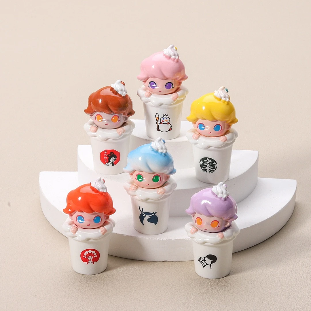 直播拆【可爱奶茶杯】网红可爱DIY微景观摆件