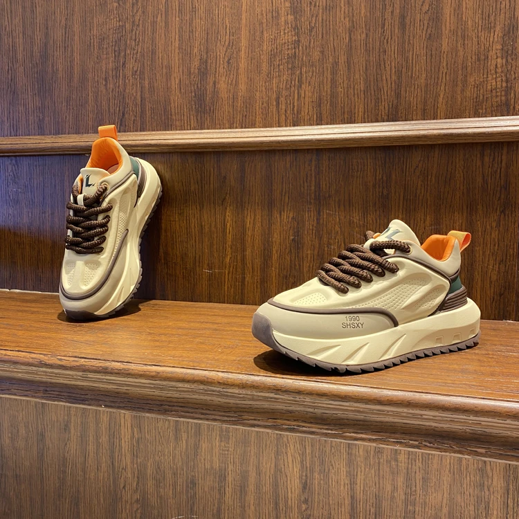 2024时尚百搭休闲厚底阿甘鞋男鞋经典软底潮流舒适透气鞋子男