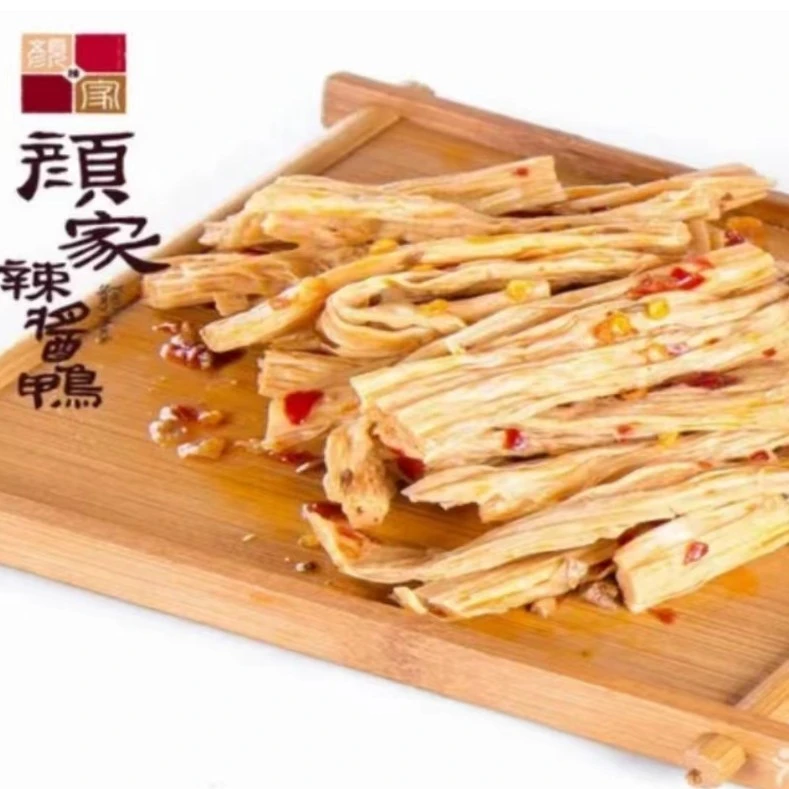 颜家辣酱鸭香辣腐竹豆笋开袋即食休闲零食秘制卤味熟食8天短保